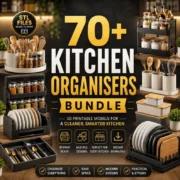 70+ Kitchen Organizers STL Bundle, Kitchen Storage Organizer