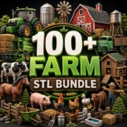 100+ Farm STL Bundle | Farm Animals, Barns, Tractors