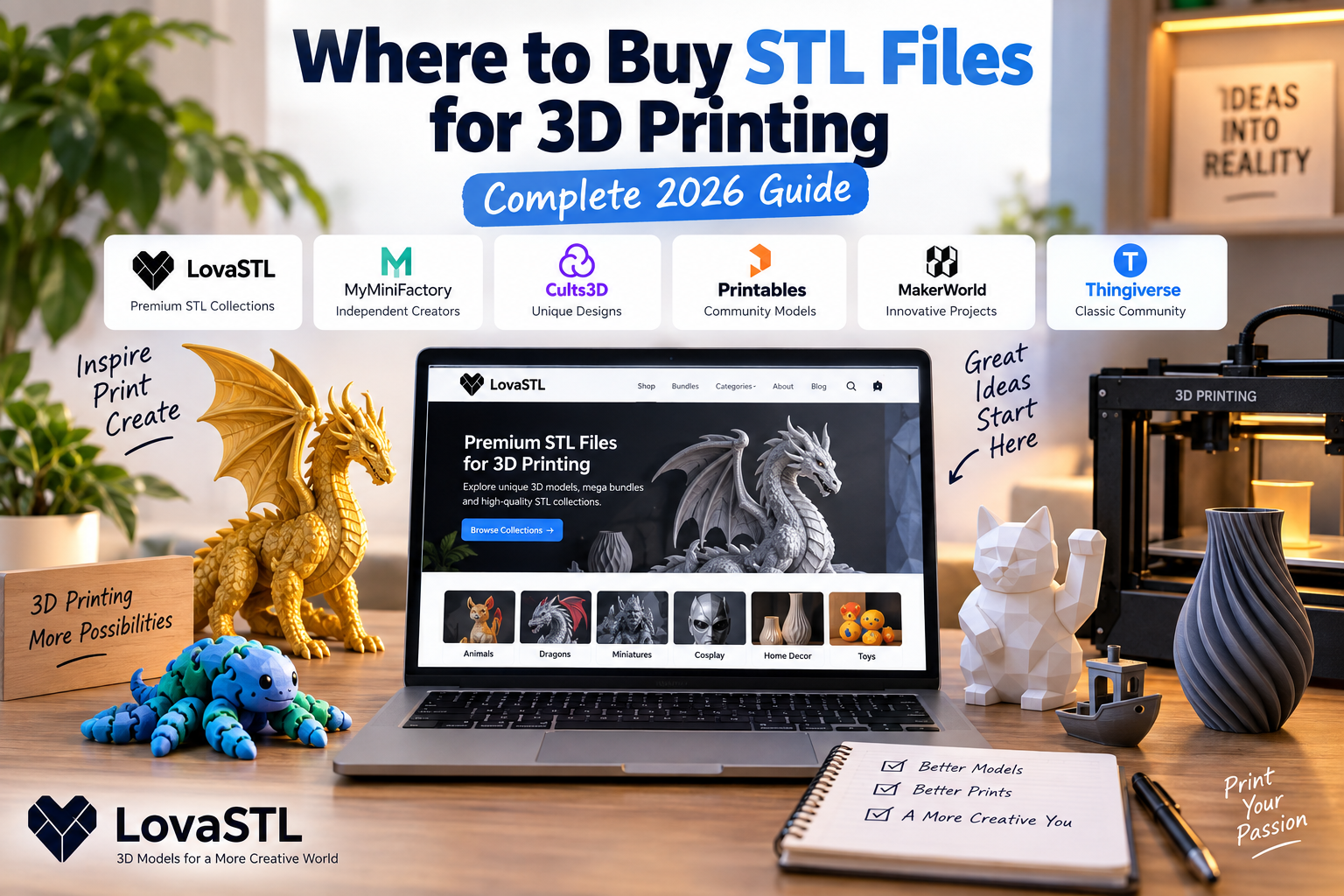Where to Buy STL Files for 3D Printing: 2026 Guide